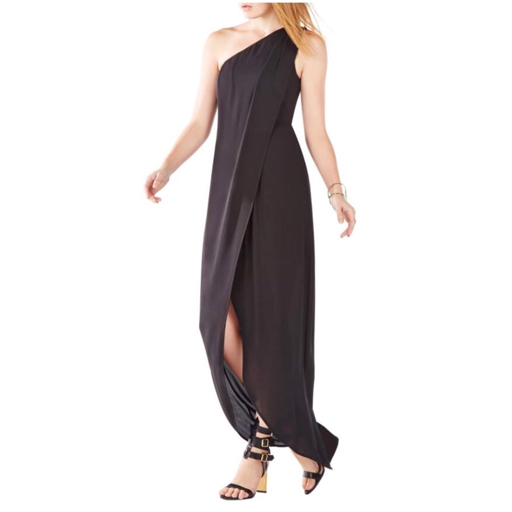 BCBGMAXAZRIA One-Shoulder Gown